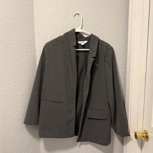 Gray Pinstripe Blazer